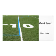 Campo de fútbol diez tarjetas con fotos personalizadas