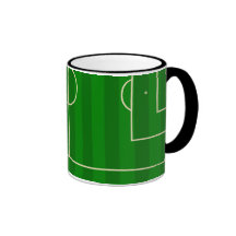 Campo de fútbol taza de café