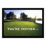 Campo de golf verde en el amanecer anuncios personalizados