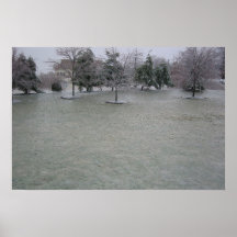 Campo de la tormenta de hielo del invierno posters