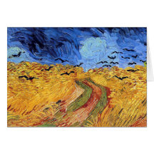 Campo de trigo de Van Gogh con la tarjeta de felic