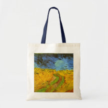 Campo de trigo de Van Gogh con los pájaros de la g Bolsa Lienzo
