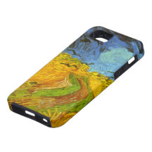 Campo de trigo de Van Gogh con los pájaros de la g iPhone 5 Case-Mate Fundas