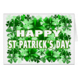 Campo del trébol del día de St Patrick feliz Felicitación