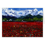 Campo del tulipán tarjetas