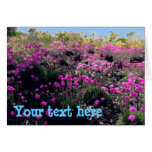 Campos de la tarjeta del personalizable de las flo