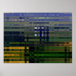 Campos del poster abstracto verde