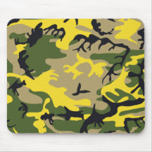 Camuflaje amarillo Mousepad Tapetes De Ratón