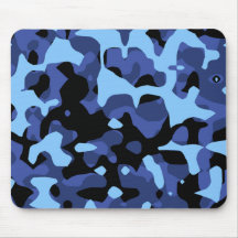 Camuflaje azul tapetes de ratón