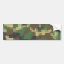 Camuflaje del pixel etiqueta de parachoque