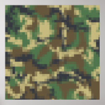 Camuflaje del pixel posters