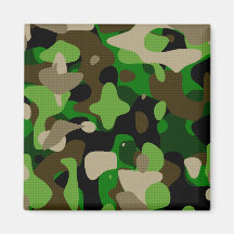 Camuflaje del verde caqui imanes de nevera