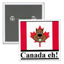 ¡Canadá eh! cabeza del castor Pins