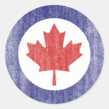 CANADÁ ETIQUETAS REDONDAS