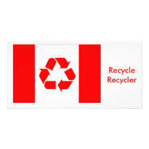 Canadá recicla la bandera tarjetas fotograficas 