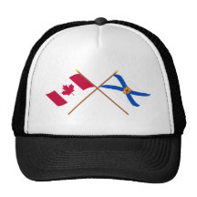 Canadá y banderas cruzadas Nueva Escocia Gorro De Camionero