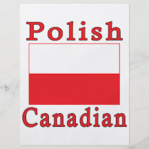 Canadiense del polaco de la bandera de Polonia Tarjeton