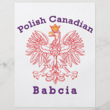 Canadiense polaco Eagle Babcia Tarjetón