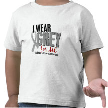 CÁNCER de CEREBRO llevo el gris para MÍ 10 Camiseta