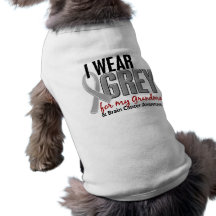 CÁNCER de CEREBRO llevo el gris para mi abuela 10 Camiseta De Perrito