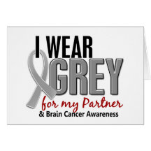 CÁNCER de CEREBRO llevo el gris para mi socio 10 Tarjetas