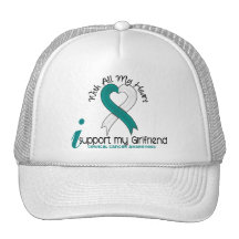 Cáncer de cuello del útero apoyo a mi novia gorras