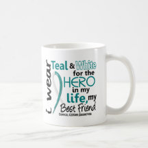 Cáncer de cuello del útero para mi héroe mi mejor  taza
