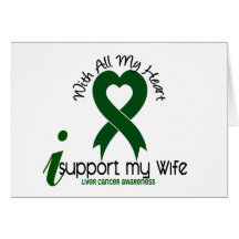 CÁNCER de HÍGADO apoyo a mi esposa Tarjetas