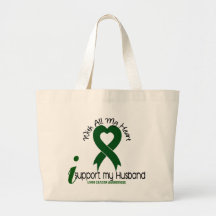 CÁNCER de HÍGADO apoyo a mi marido Bolsa Lienzo