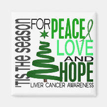 Cáncer de hígado del día de fiesta del navidad de  imanes de nevera