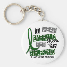 Cáncer de hígado llevo el verde esmeralda para mi  llaveros