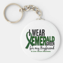 Cáncer de hígado llevo el verde esmeralda para mi  llavero personalizado