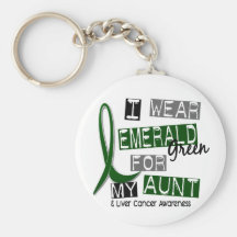 Cáncer de hígado llevo el verde esmeralda para mi  llavero personalizado