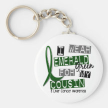 Cáncer de hígado llevo el verde esmeralda para mi  llaveros personalizados