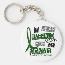 Cáncer de hígado llevo el verde esmeralda para mi  llavero personalizado