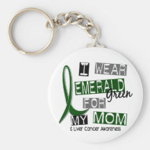 Cáncer de hígado llevo el verde esmeralda para mi  llaveros personalizados