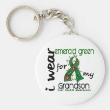 Cáncer de hígado llevo el verde esmeralda para mi  llavero personalizado