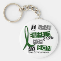 Cáncer de hígado llevo el verde esmeralda para mi  llaveros