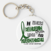 Cáncer de hígado llevo el verde esmeralda para mi  llaveros