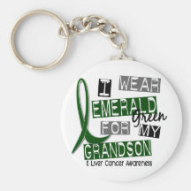 Cáncer de hígado llevo el verde esmeralda para mi  llaveros