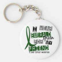 Cáncer de hígado llevo el verde esmeralda para mi  llaveros personalizados