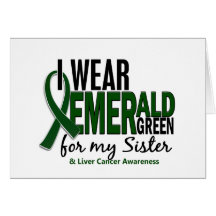 Cáncer de hígado llevo el verde esmeralda para mi  tarjeta