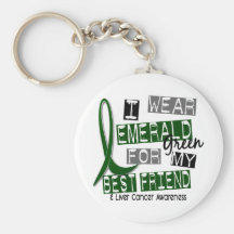 Cáncer de hígado llevo la esmeralda para mi mejor  llaveros