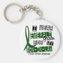 Cáncer de hígado llevo la esmeralda para mi yerno  llavero