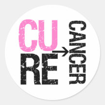 Cáncer de la curación (pecho) etiquetas redondas