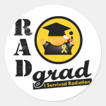 CÁNCER de la NIÑEZ del graduado de la radiación Etiqueta Redonda