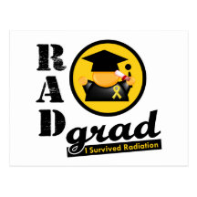 CÁNCER de la NIÑEZ del graduado de la radiación Tarjeta Postal