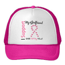 Cáncer de pecho apoyo a mi novia gorro