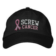 Cáncer de pecho del tornillo gorra de béisbol