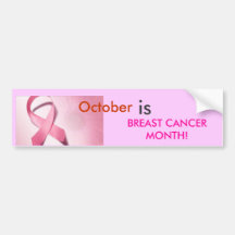 Cáncer de pecho etiqueta de parachoque